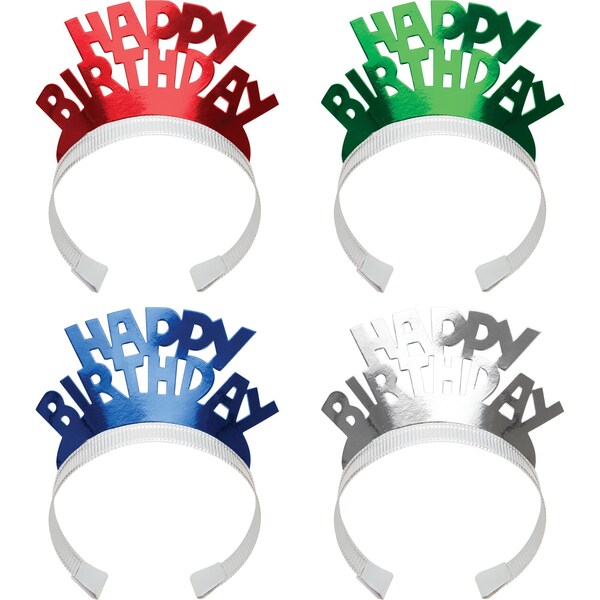 Creative Converting Foil Birthday Tiara, 7"x6", 48PK 020125 - main
